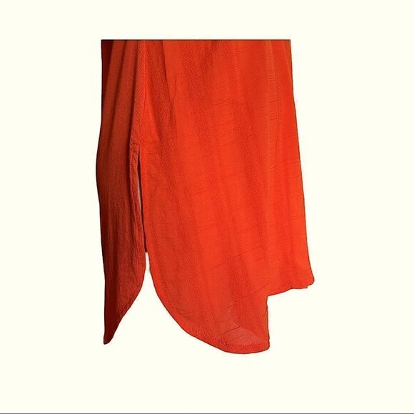 MAEVE Anthropologie Sleeveless Blouse Tank Top V Neck Orange Red Womens XS - Picture 5 of 9